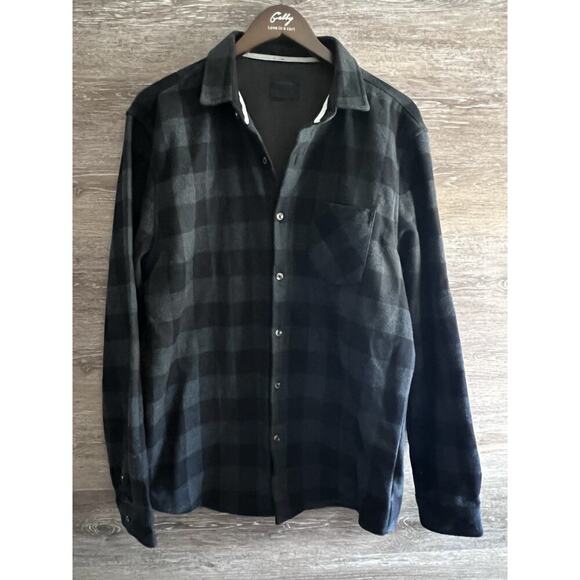 Nomad Flannel Button Shirt Men’s Sz XL Black Gray Plaid Thermal Lined - Picture 1 of 7
